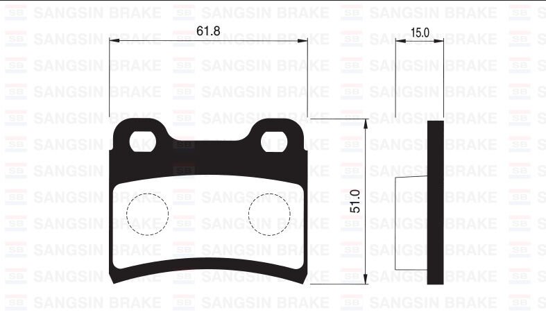 SANGSIN SP1064 ARKA BALATASI ESCORT 90-98 SEPHIA 1.5 96-98 1.8 97-98 GDB1124