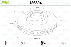 VALEO 496018 FREN DISKI X2 VW BORA 1.6 2005.05>