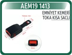 AEM19 1413 EMNİYET KEMERİ TOKASI KISA SACLI