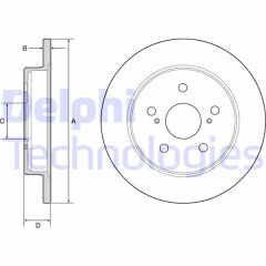 DELPHI BG4928C ARKA FREN DİSKİ DOLU TİP TOYOTA COROLLA CROSS 1.8L 2ZR-FXE ZVG12 21-> / CH-R 1.2L 8NRFTS NGX10 16- > 1.8L 2ZR-FXE HYBRID ZYX10 16-> / YARIS CROSS 1.5L M15A-FXE Hybrid MXPJ10 MXPB10 21-> 281 çap x 5