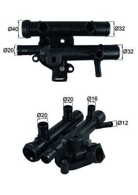 MAHLE TI259.83D TERMOSTAT KOMPLE 83 C LAGUNA II 01>07 TRAFIC II 06> MASTER II 01>10 MOVANO 01>10 VIVARO 06> 2.2d Ci 2.5dCi G9U/G9T