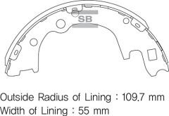 SANGSIN SA135 ARKA KAMPANA PABUÇ BALATA HYUNDAI H100 2.5L Kamyonet 04->