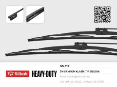 SILBAK SS71T SİLECEK SÜPÜRGESİ 700MM ISUZU LUX-ROYBUS-CLASSIC-IVECO M50/KARSAN JEST-TATA LP613 YM