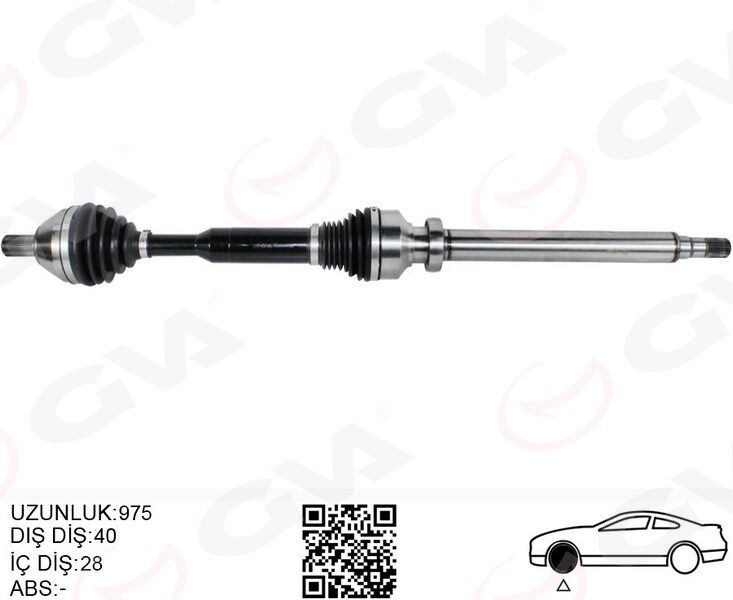 GVA 4499164 ÖN AKS KOMPLE SAG VOLVO XC60 I 10>15 D3-D4-T5-T6 XC60 II 15> D4 OTOMATİK ŞANZIMAN 8 VİTES