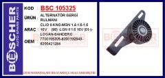 BSC 105325 ALTERNATÖR GERGİ RULMANI CLIO II 98> KANGOO 97> MEGANE I 96> 1.4-1.6-1.6 16V LAGUNA II 01> 1.6 16V