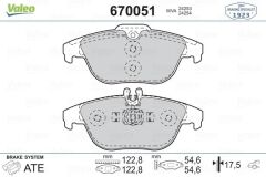 VALEO 670051 FREN BALATASI ARKA MERCEDES W204 S204 X204 C207 A207