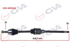GVA 4429124 AKS KOMPLE SAĞ BIPPER-NEMO 1.3 HDI 10> FIORINO 1.3 MJTD Euro5 MOT. 13> İÇ AKS KAFALI