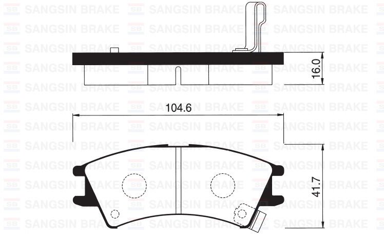 SANGSIN SP1096 ÖN BALATA ATOS 1.0I 98-01 ATOS PRIME 1.0I 99-01 ATOS SPRIRIT 99 > GDB3165
