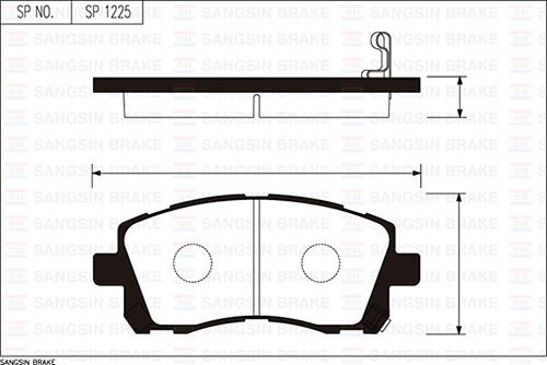 SANGSIN SP1225 ÖN FREN BALATA SUBARU FORESTER 2.0L S Turbo 97-02 / OUTBACK 2.5L 3.0L 99-09