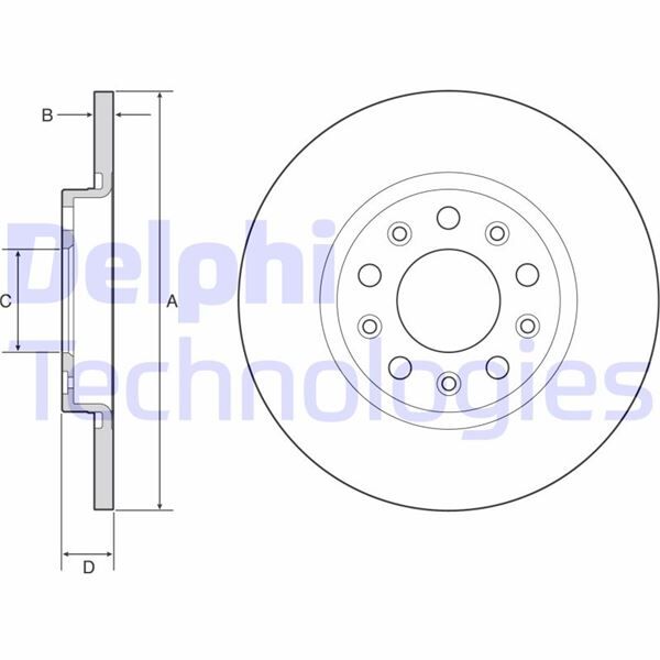 DELPHI BG4960C FREN DİSKİ ÇİFTLİ PAKET - BOYALI. DELİKSİZ ARKA JEEP CHEROKEE 11/2013 >