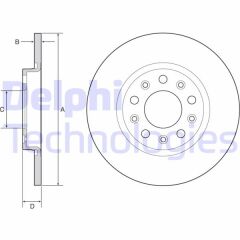 DELPHI BG4960C FREN DİSKİ ÇİFTLİ PAKET - BOYALI. DELİKSİZ ARKA JEEP CHEROKEE 11/2013 >