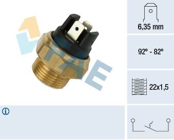 FAE 37320 FAN MÜŞÜRÜ KABLOSUZ 92C-82C EM R9-R11 FLAŞ-FIESTA II-P205-P505-P305-C15-CORSA A