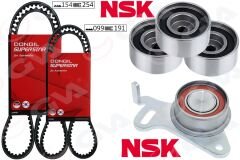 GVA 59T8171 TRİGER KAYIŞ SETİ EKSANTRİK SETİ MITSUBISHI L200 2.5L 4D56T DI-D CR 4X2 4X4 KA4T KB4T 07-14 2 KAYIŞ 4 RULMAN 154x254 099x190 - KÜTÜKSÜZ