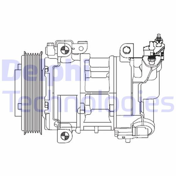 DELPHI CS20325 KLİMA KOMPRESÖRÜ P308-P5008-P3008-RCZ-PARTNER-BERLINGO-C4-DS4-DS5 09>16 1.4 16V EP3C 1.6 THP-VTi EP6C-EP6CDT