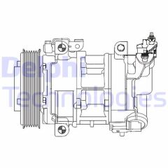 DELPHI CS20325 KLİMA KOMPRESÖRÜ P308-P5008-P3008-RCZ-PARTNER-BERLINGO-C4-DS4-DS5 09>16 1.4 16V EP3C 1.6 THP-VTi EP6C-EP6CDT