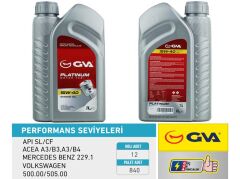 GVA 9920421 MOTOR YAĞI 15W40 1 LT PLATINUM MİNERAL API SL/CF