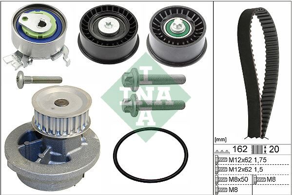 INA 530044132 DEVİRDAİMLİ EKSANTRİK GERGİ KİTİ 162x200 ASTRA G-CORSA C-VECTRA C-MERIVA A-ZAFIRA A 1.4-1.6-1.8 16V Z16XE-Z14XE 1334066 DEVİRDAİMLİ