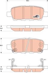 TRW GDB3507 ARKA FREN BALATA NISSAN QASHQAI 1.5L 1.6L 2.0L K9K M9R HR16DE MR20DE J10 06-13 / X-TRAIL 2.0L QR20DE T30 01-07 2.5L QR25DE T30 01-> 2.2L YD22DDTi T30 01-> / MURANO 3.5L Z51 4x4 DCi 08-> / INFINITI FX