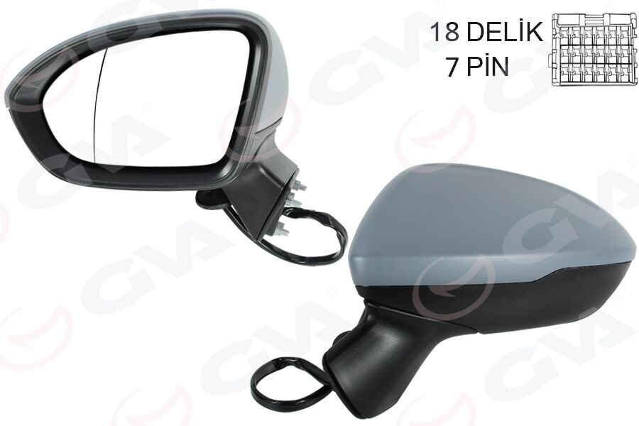 GVA 1099125 DIŞ DİKİZ AYNASI SOL CRUZE 17- ASTRA K 15-22 ELEKTRİKLİ KATNALABİLİR ISITMALI ASTARLI ASFERİK