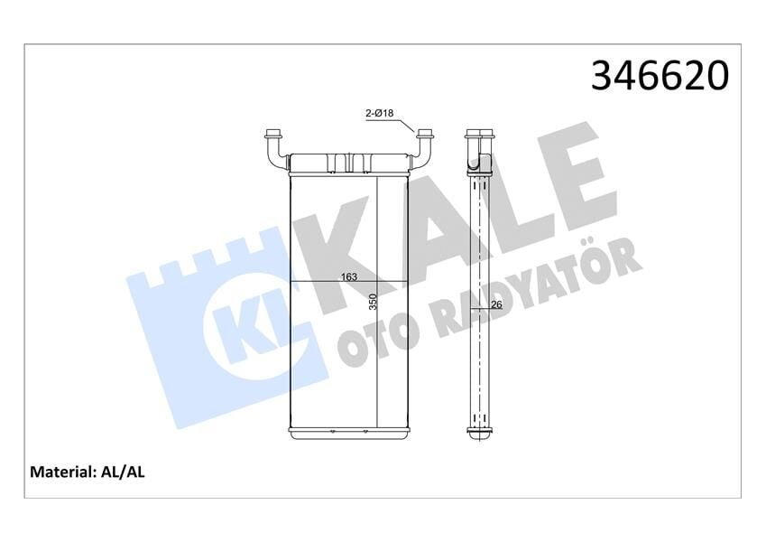 KALE 346620 KALORIFER RADYATORU MERCEDES SPRINTER B906 . VW CRAFTER 30-35-50