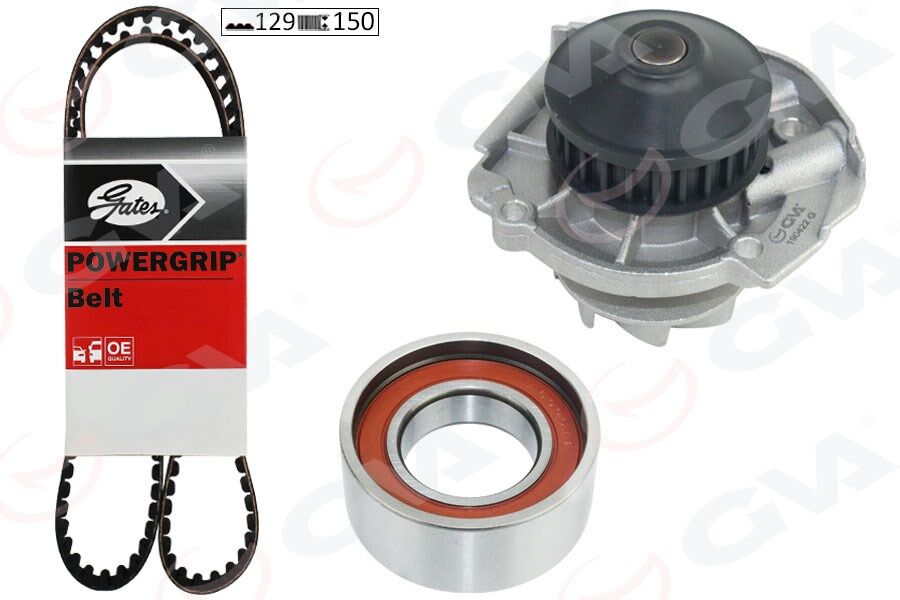 GVA 59WPK2119 DEVİRDAİMLİ EKSANTRİK GERGİ KİTİ 129x150 DOBLO 01> PALIO 98> PANDA 94>99 PUNTO 94>99 ALBEA 98> 1.2