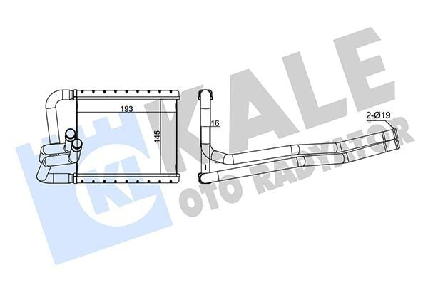 KALE 355130 KALORİFER RADYATÖRÜ HYUNDAI i20 1.2L G4LA benzinli 08-14 / 1.4L D4FC CRDi dizel 11-14 - ALEMİNYUM