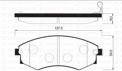 SANGSIN SP1065 ÖN FREN BALATA HYUNDAI SONATA 1.8L 2.0L 88-96 / ELANTRA 1.6L 1.8L 2.0L 90-00 /NISSAN ALTIMA 2.0L CA2 0 A31 89-94 SP1048 ile aynı