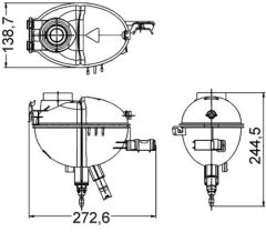 MAHLE CRT209000S RADYATOR YEDEK SU DEPOSU MERCEDES W204 S204 C204 C218 X218 W212 S212 C207 A207 X204