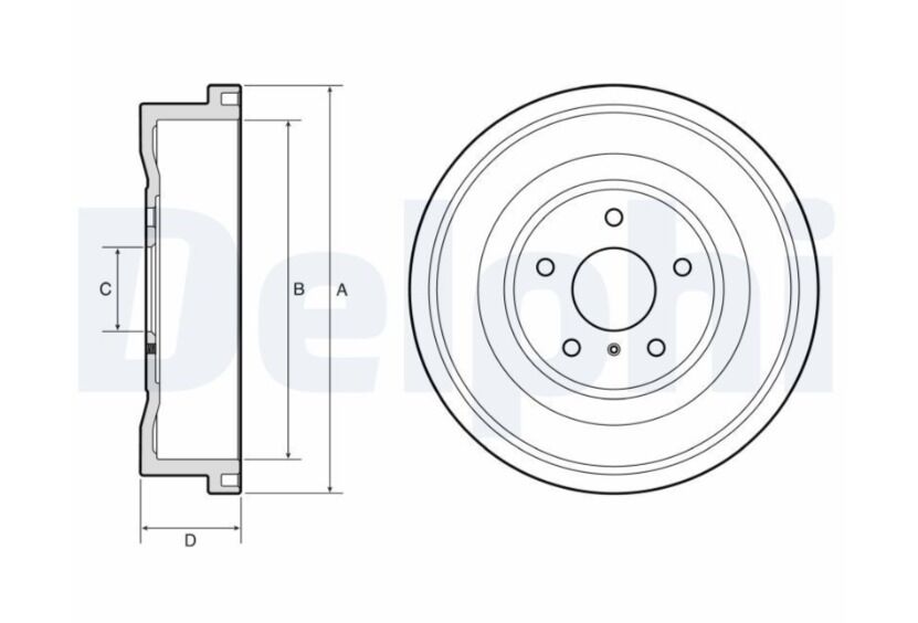 DELPHI BF669 KAMPANA FREN FORD COURİER 23> Dış: 304mm/ İç:141mm