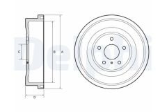DELPHI BF669 KAMPANA FREN FORD COURİER 23> Dış: 304mm/ İç:141mm