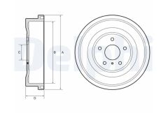DELPHI BF669 KAMPANA FREN FORD COURİER 23> Dış: 304mm/ İç:141mm