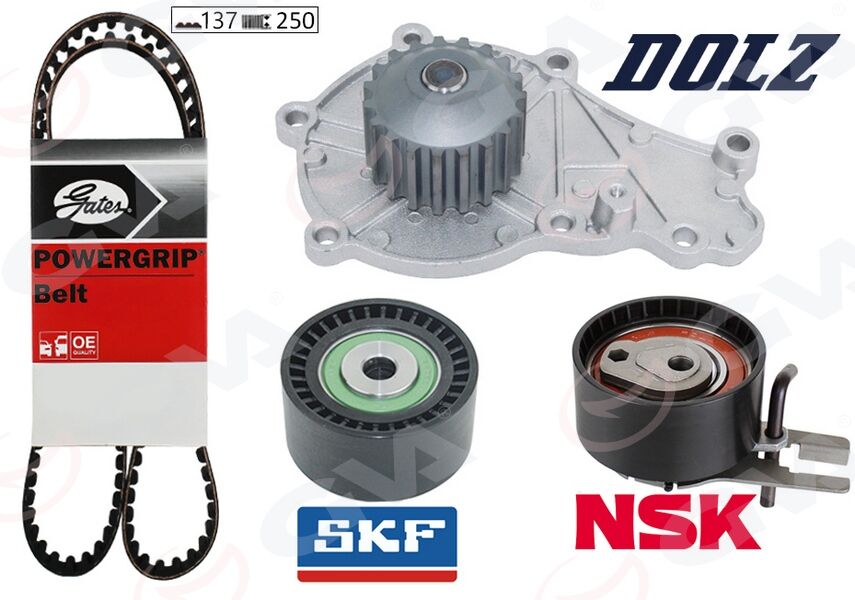 GVA 59WPK4315-1 DEVİRDAİMLİ TRİGER SETİ 137x254 P206-P207-P307-P308-P407-P3008-EXPERT-PARTNER-BERLINGO-JUMPY-C2-C3 -C4-C5-XSARA-FOCUS II-FIESTA V-VI VOLVO S40-C30-V50-FIAT SCUDO EURO4 1.6 HDI-TDCİ