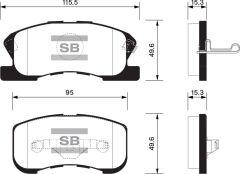 SANGSIN SP1610 ÖN BALATA DAIHATSU SIRION 1.0-1.3 98-05 GDB3220-GDB3266