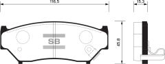 SANGSIN SP1584 ÖN FREN BALATA SUZUKI VITARA 1.6L G16B 5 kapı 16v 92-01 / GRAND VITARA 1.6L G16B SQ416 3 kapı 98-05 / GRAND VITARA 1.6L M16A JB416 3 kapı 06->