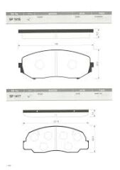 SANGSIN SP1416 ÖN FREN BALATA SUZUKI GRAND VITARA 2.0L J20A JB420 5 kapı 06-> 1.9L F9QB DDİS JB419 05->
