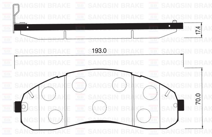 SANGSIN SP1148 ÖN BALATA DİSK KIA BONGO 1.4 TON K3000 04 >