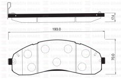 SANGSIN SP1148 ÖN BALATA DİSK KIA BONGO 1.4 TON K3000 04 >