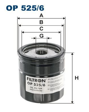 FILTRON OP525.6 YAĞ FİLTRESİ VW TRANSPORTER T5-MULTIVAN V 2.0 09 >
