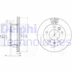 DELPHI BG3236 FREN DISKI ON MERCEDES SPRINTER B901>B904 . VW LT 28-35-46