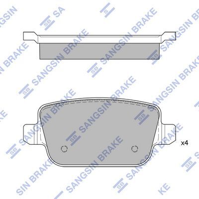 SANGSIN SP2101-R ARKA FREN BALATA LAND ROVER FREELANDER 06-> / FORD MONDEO IV 07-> / FOCUS II. GALAXY II. S-MAX / VOL VO S80 10->. XC70 07->