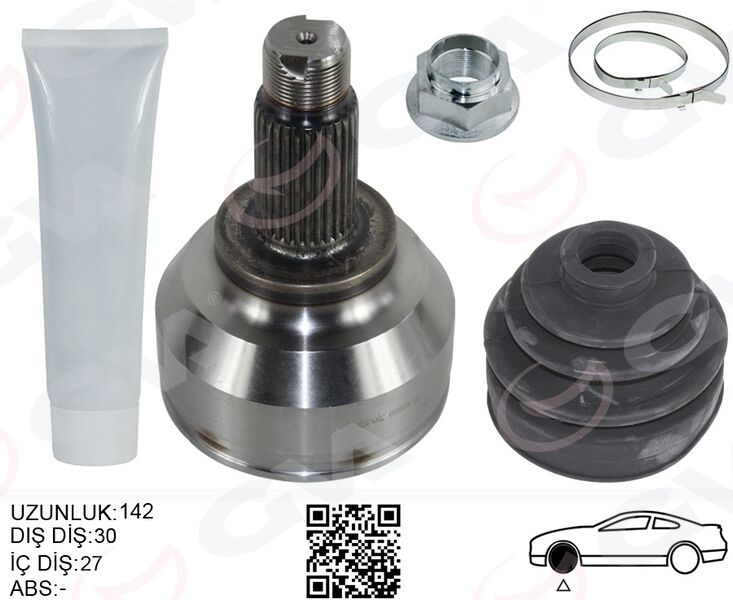 GVA 4499007K AKS KAFASI DIŞ SAĞ/SOL BMW E46 XD Xİ 142MM