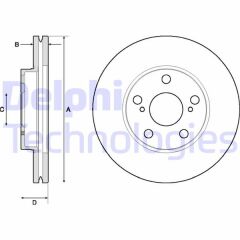 DELPHI BG4711C ÖN FREN DİSKİ HAVA KANALLI TOYOTA AURIS COROLLA 1.6L 1ZR-FAE ZRE181 ZRE185 13-18 1.4L 1ND-FTV D-4D NDE180 13-18 1.33L 1NR-FE NRE180 13-18 277 ÇAP X 5 BİJON - Takım disk fiyatıdır