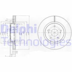 DELPHI BG4131 ÖN FREN DİSKİ HAVA KANALLI SUZUKI GRAND VITARA 2.0L J20A JB420 5 kapı 06-> / 1.9L F9QB DDİS JB419 05-> 294 çap X 5 bijon - Takım disk fiyatıdır