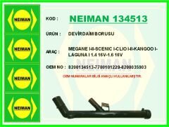 NEIMAN 134513 DEVİRDAİM BORUSU MEGANE I-II-SCENIC I-CLIO I-II-KANGOO I-LAGUNA I 1.4 16V-1.6 16V