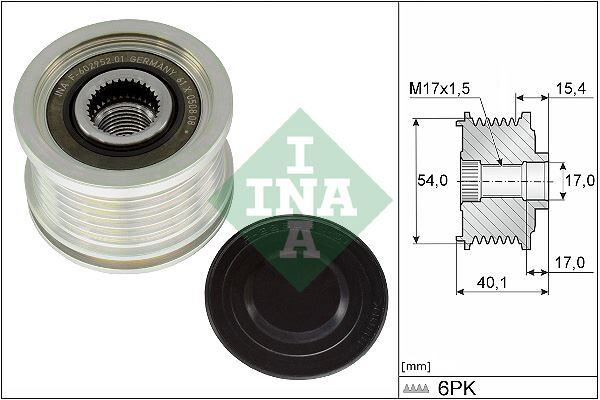 INA 535031710 ALTERNATÖR KASNAĞI ASTRA L 21> COMBO E 19> GRANDLAND-CROSSLAND 17> ZAFIRA LIFE 19> JUMPY III-JUMPER 15> -C3-C5-BERLINGO 18> PARTNER 19> EXPERT 16> BOXER 15> 508 18> 3008-5008 16> 1.5-2.0-2.2 BLUEHDI