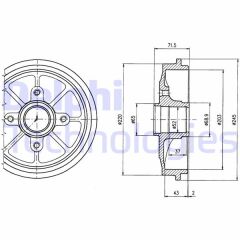 DELPHI BF484 ARKA FREN KAMPANASI RULMANSIZ C2-C3-C3 II-C3 PLURIEL-P206-P206 T3E -P1007 1.1-1.2-1.4HDI- 1.6HDI 03> P301-P208-C3 III-DS3-C4 CACTUS-C-ELYSEE DV6DTED EURO5 MOTOR 203 42 ABS Lİ - ABS SİZ