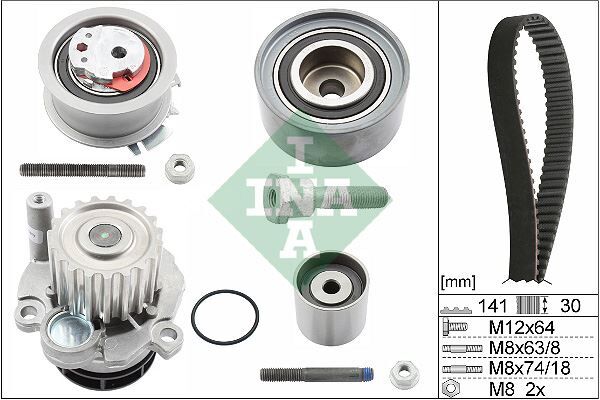 INA 530046330 DEVİRDAİMLİ TRİGER SETİ PASSAT-JETTA-GOLF5-OCTAVIA-TOLEDO-A3-A6 2.0 TDI 2007-2011 BKP-BKD-BRE-BLB