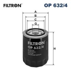 FILTRON OP632.4 YAĞ FİLTRESİ HYUNDAI STAREX 2.5L D4BH. 4D56 TC TCI 96-08 2.5L D4CB CRDi 02-> / H-1 2.5L LIBERO 04-> / KIA BONGO. K2500 2.5L D4BH TCI 04-> 2.9L CRDI K2900 08-> / SORENTO 2.5L CRDI D4CB 02->