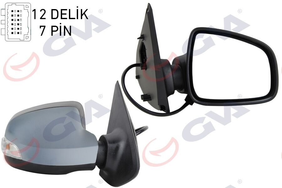 GVA 1014260 DIŞ DİKİZ AYNASI SAĞ SYMBOL-SANDERO 13> ELEKTRİKLİ ISITMALI SİNYALLİ ASTARLI KONVEKS 7 FİŞ VM-6129EHPSR