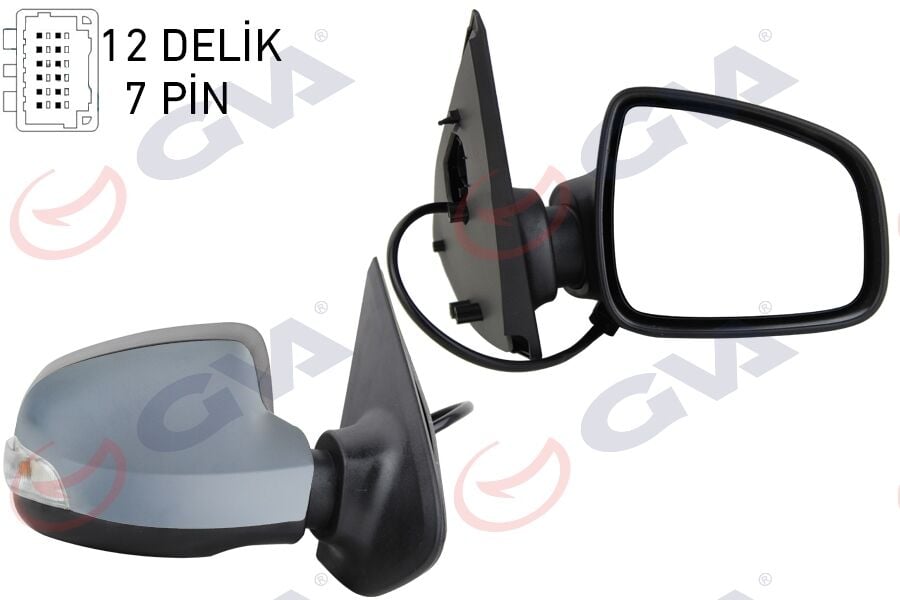 GVA 1014260 DIŞ DİKİZ AYNASI SAĞ SYMBOL-SANDERO 13> ELEKTRİKLİ ISITMALI SİNYALLİ ASTARLI KONVEKS 7 FİŞ VM-6129EHPSR